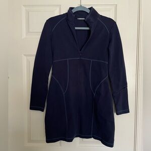 Athleta Cassidy size Small Petite Navy Blue Cotton mix Women's Athletic Dress